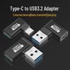 Адаптер OTG типа C: Высокоскоростной переходник Type-C (папа) на USB 3.0 (мама) PD с угловым разъемом