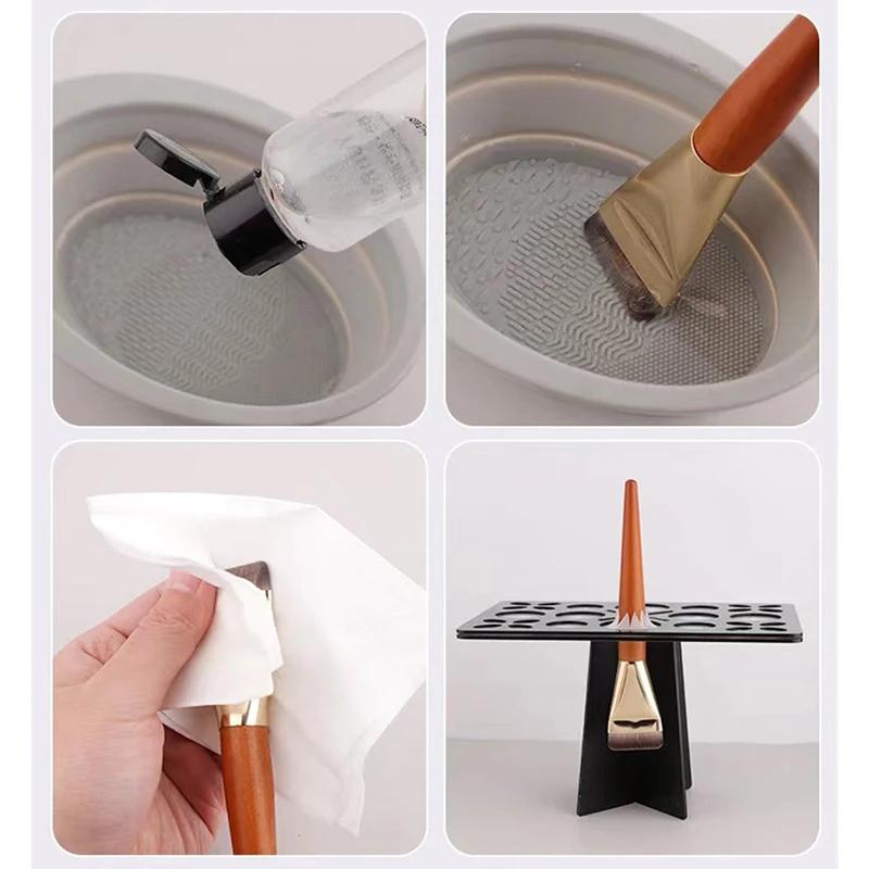 2pcs Ultra Thin Foundation Brush Soft Hair Ace Contour Brush Wooden Handle Make Up Brush Blending Foundation Brushes Makeup Tool