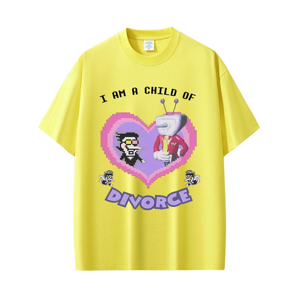 Game Deltarune Spamton and Tenna I Am Child of Divorce Funny Meme Tshirts Men Women Casual Cotton Vintage Oversized T Shirts