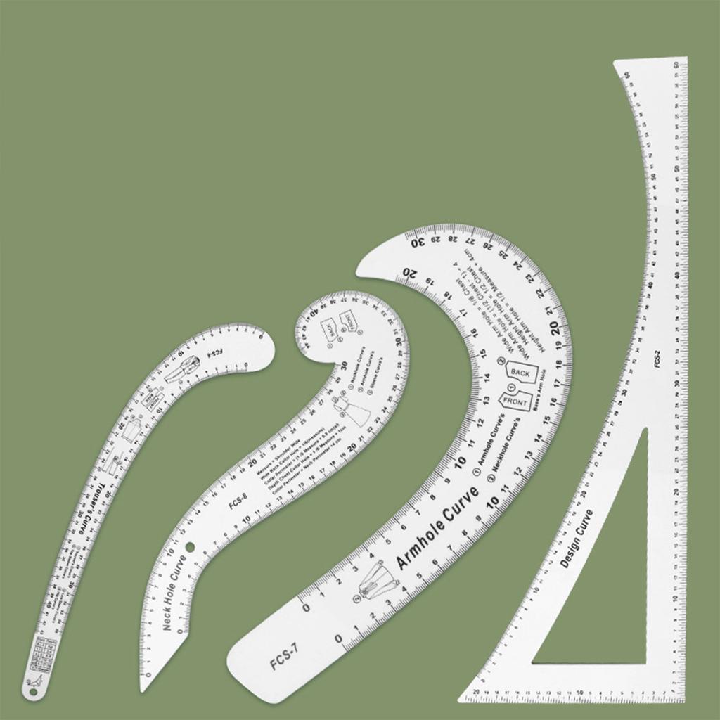 Acrylic Patchwork Ruler Curve Template Tailoring Dressmarking Decor for Child Student Stationery Drawing Tool