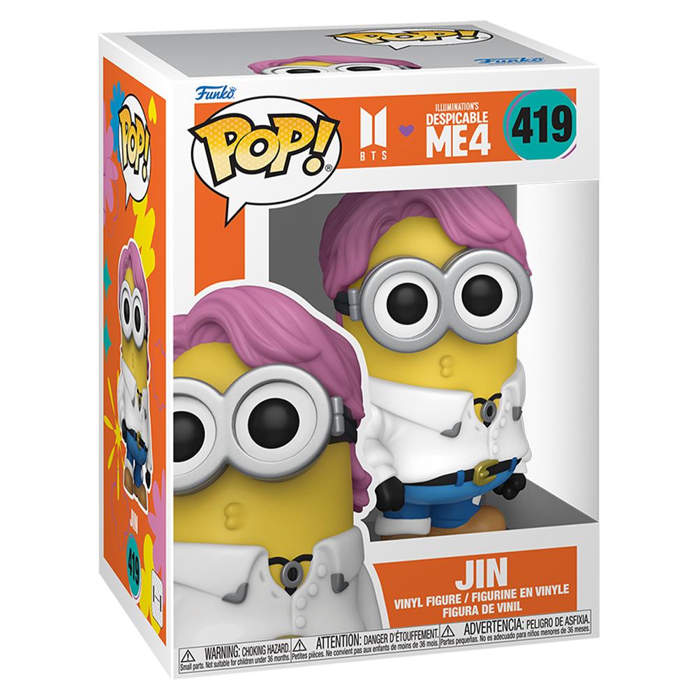 BTS Джин x Миньоны Гадкий Я 4 Фигурка Funko Pop 85965 KPOP Мерч Коллекционная Подарок для Фаната