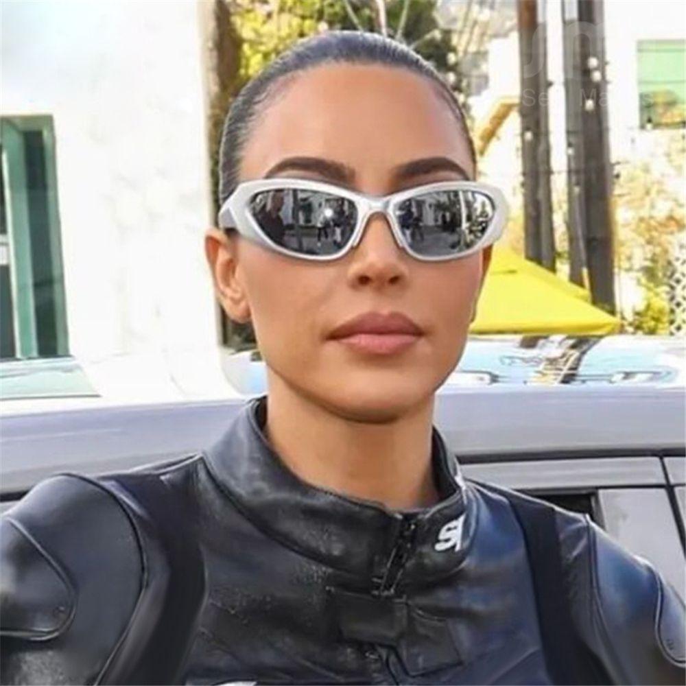 Солнцезащитные очки для велоспорта Y2K, футуристические солнцезащитные очки для активного отдыха, модные спортивные очки для женщин и мужчин
