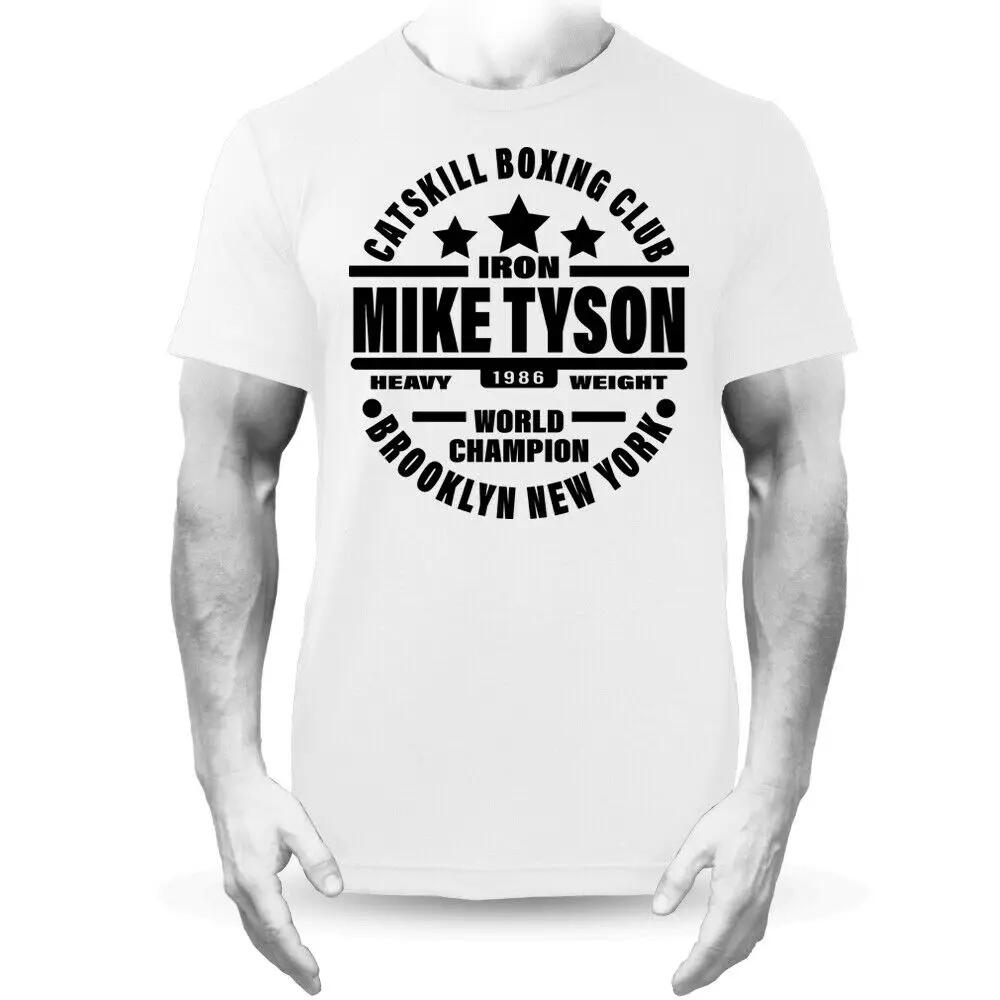 Мужская летняя хлопковая футболка с коротким рукавом и круглым вырезом Mike Tyson Brooklyn Catskill Premium, футболка для боксерского клуба, размеры S3XL