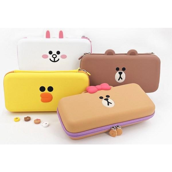 GameMac Line Friends Nintendo Switch / Switch OLED Common Hard Pouch Brown, KMLN-101, 1 Piece