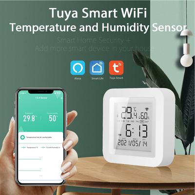 WiFi Датчик температуры и влажности Управление через приложение Измеритель температуры и влажности Работает с Alexa Google Home для домашней автоматизации
