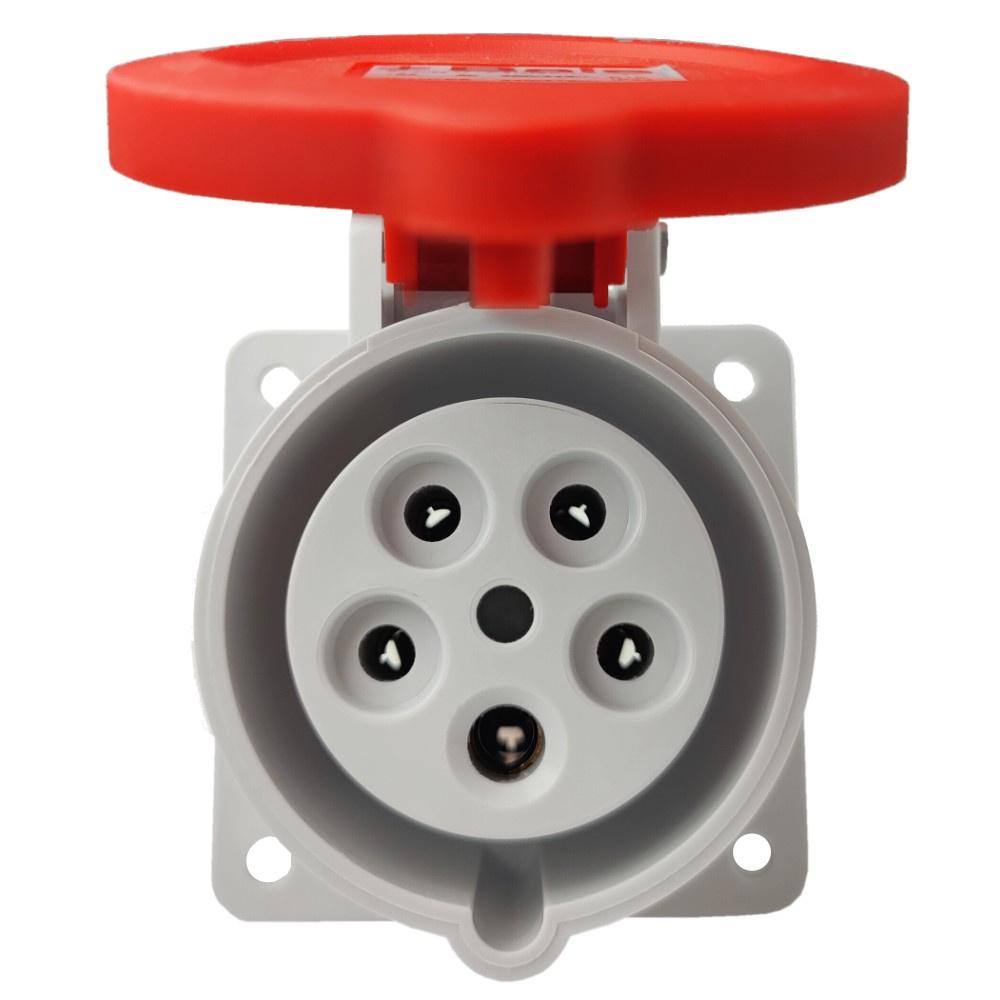 Gniazdo Tablicowe Proste 16A 5P 400V Siłowe Quick-Connect Ip54