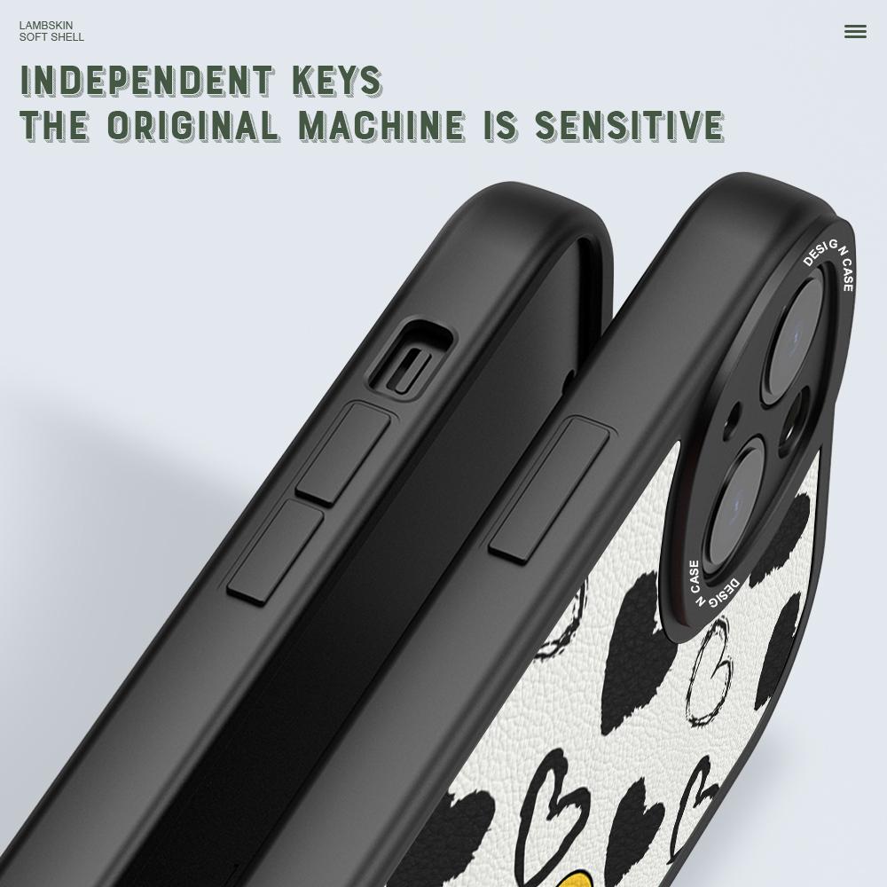 Тонкий кожаный чехол в стиле INS с мультяшной улыбкой, чехол из искусственной кожи для телефона Huawei Honor Infinix iPhone Vivo