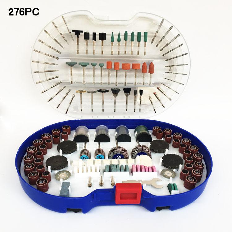 Electric Grinding Accessories Set 276PC Consumables Rotary Tools Accessories Kit Anticrash Foam Box