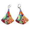 [R1288] - Multicolored 'Columbine & Harlequin' Handcrafted Earrings - 55x40 Mm