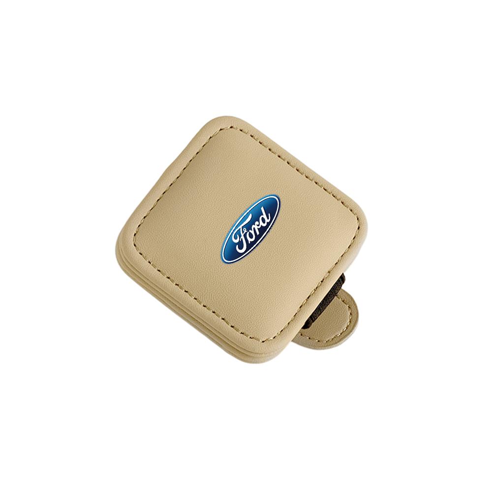 ENNG2 1PCS Car Glasses Clip Sun Visor Logo Accessories for Ford STRACING Focus Fiesta Mondeo Fusion Shelby Edge Kuga Ecosport Mustang