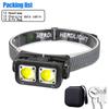 Super Bright Led Headlamp Portable COB Sensor HeadLight With 18650 Battery USB Rechargeable Head Flashlight For Fishing Camping
