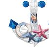 Морской деревянный настенный декор Винтажное сине-белое прибрежное настенное искусство с морской звездой для ванной комнаты, гостиной, спальни в пляжной тематике