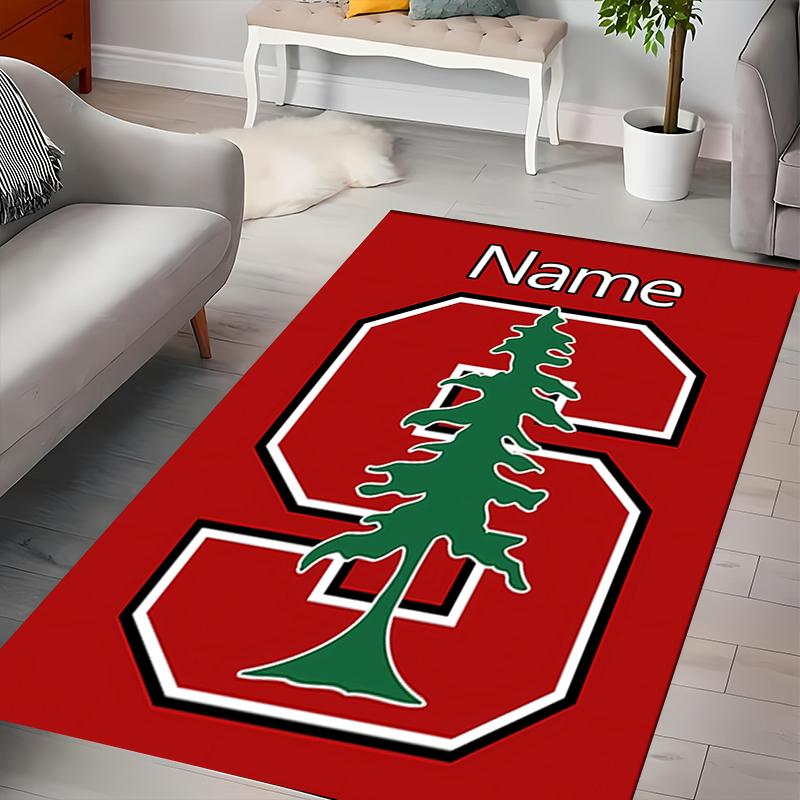 Custom personalization Stanford S logo Area Rug - Perfect For Kitchen, Bathroom,Laundry Room Decor Large Size Available,Gift All Seasons