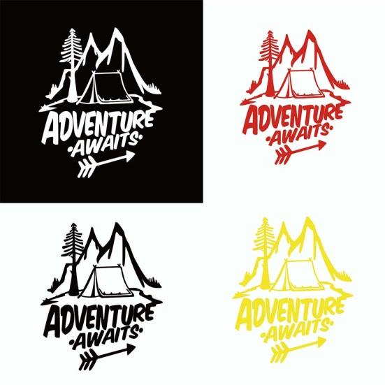 Уникальное приключение ждет светоотражающая наклейка «сосна гора» наклейка автомобильный декор