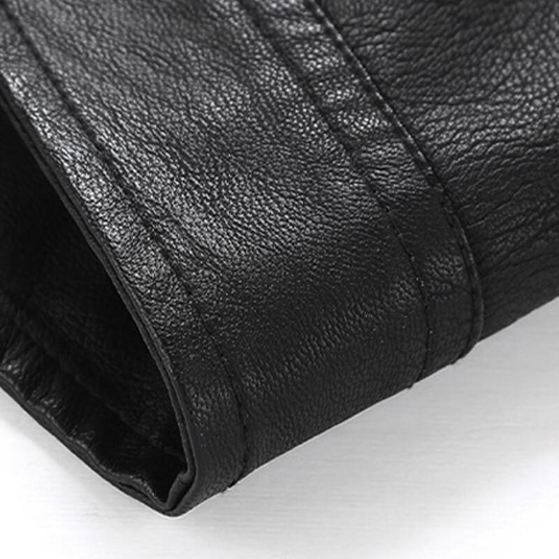 PLAYBOY Men's Business Casual PU Leather Jacket