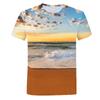 Summer Seaside Scenery Graphic T Shirts Fashion Men's T-shirts With Casual Beach Style 3D Print Nature Landscape Pattern T-shirt