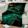 3D Luxurious Colour Blue Green Gold Marble Pattern Blanket,Soft Throw Blanket for Home Bedroom Bed Sofa Travel Cover Blanket Kid#Color_21,