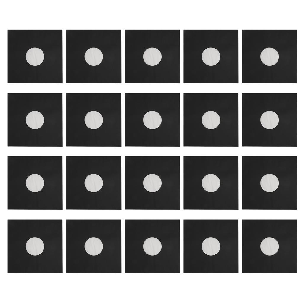 20 шт. чехлов для пластинок из крафт-бумаги 12 дюймов, защитные чехлы для пластинок на 33 об/мин, матово-черные