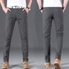 Мужские повседневные брюки корейская версия эластичные облегающие хлопково-льняные для мальчиков повседневные узкие брюки