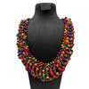 Creative Colored Wooden Bead Woven Necklace Neck Accessories For Men And Women