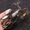 Подвеска Rainbow Moonstone, медная проволочная обертка, подвеска Shiva Eye Shell Gemstone, подвеска Cycle, медные украшения, уникальная подвеска для подарка