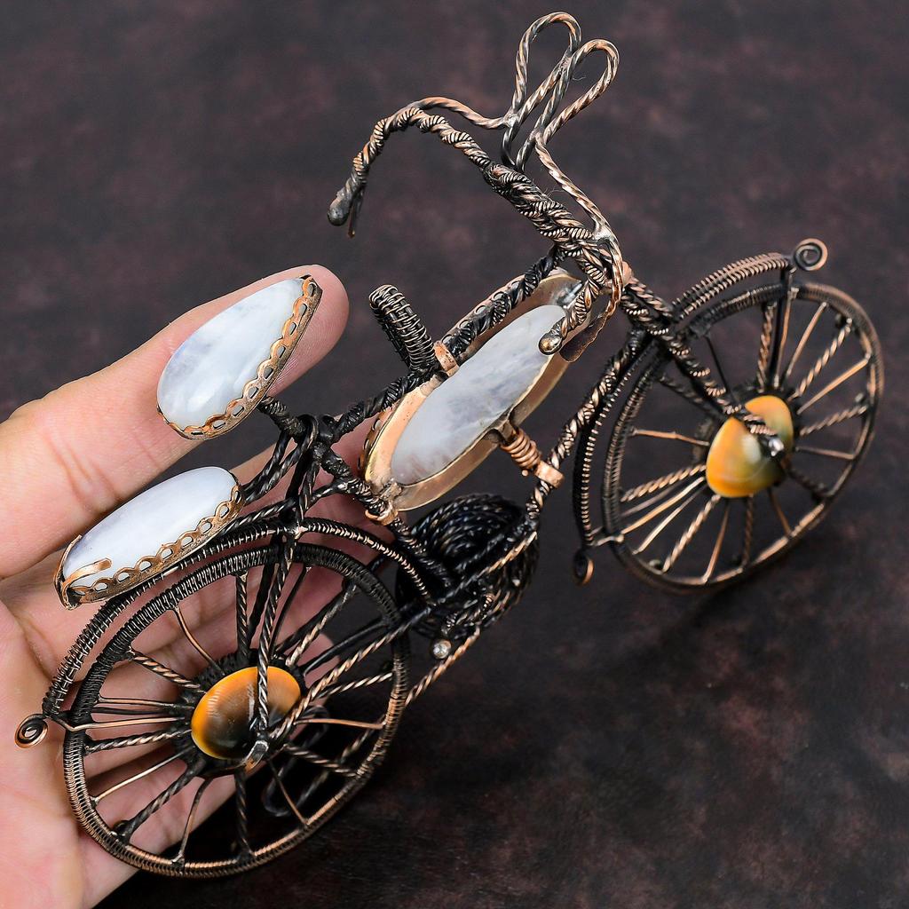 Подвеска Rainbow Moonstone, медная проволочная обертка, подвеска Shiva Eye Shell Gemstone, подвеска Cycle, медные украшения, уникальная подвеска для подарка