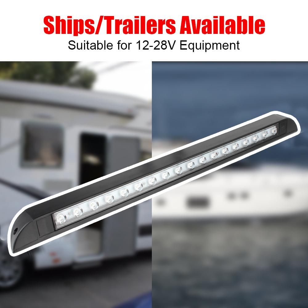 18 LED Awning Lamp 12-28V for RV Caravan Interior Wall Lamps Trailer Exterior Lamp 6000k Outdoor Camping Light Equipment
