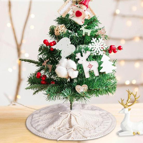 Юбка вязаная рождественская елка маленькая толстая вязаная коса круглая юбка елка деревенская