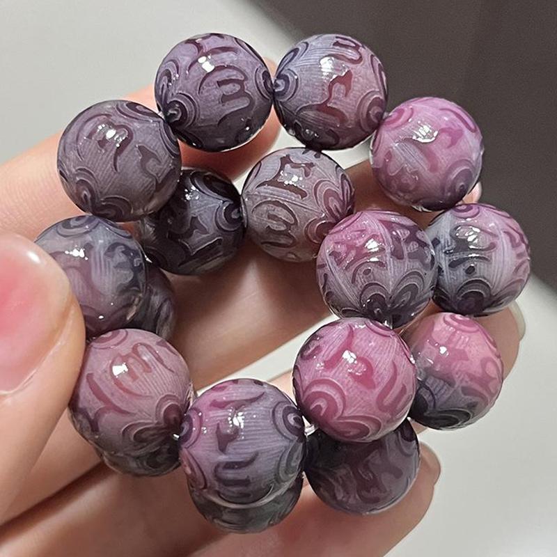 Натуральный корень Бодхи, бусины, мантра, шесть символов, буддийские бусины, браслет для женщин и мужчин, четки, талисман, украшение, ювелирные изделия