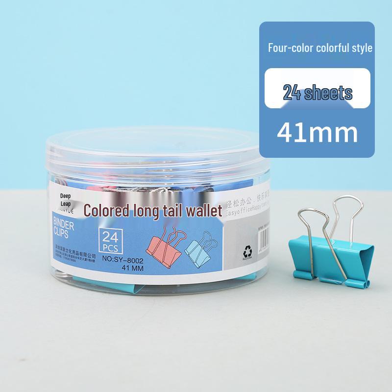 Colored Metal Office Clips for Stationery and Paper Storage