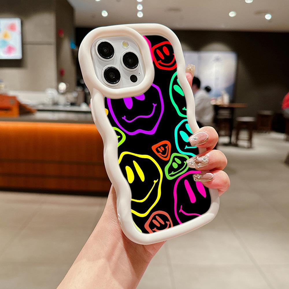Ae88 Lovely Smiley Art Protective Phone Cases for Samsung S24 Plus S23 Ultra A14 A55 A06 Honor X9b Motorola OnePlus Big Wave TPU Back Cover