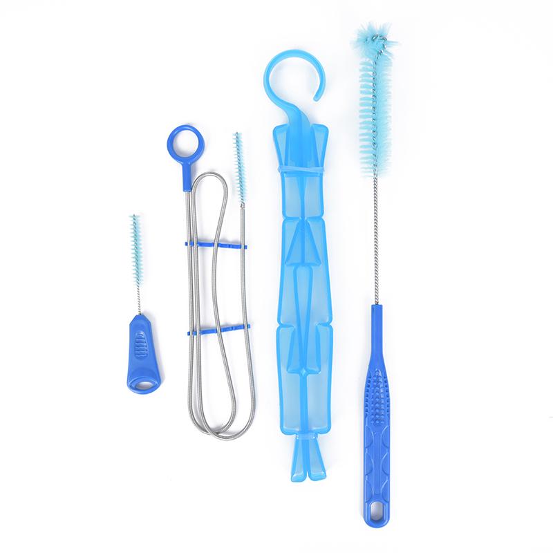 Hydration Water Bladder Bag Cleaning Tube Hose Sucker Brushes Drying Rack Set
