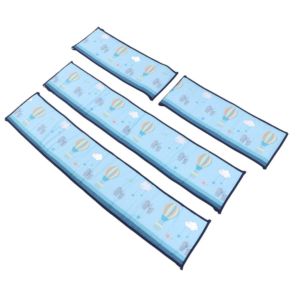 Crib Liner Securely Fixed Anti Collision Heightened High Protection Crib Protector Bumper Pad for