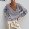 Осенние мужские свитера с V-образным вырезом и длинным рукавом, повседневные пуловеры с перекрестным плетением спереди