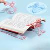 Transparent Plastic Book Holder with Holder for Reading Assistance, Fixed Documents, Bookmarks, Stationery, Learning Supplies