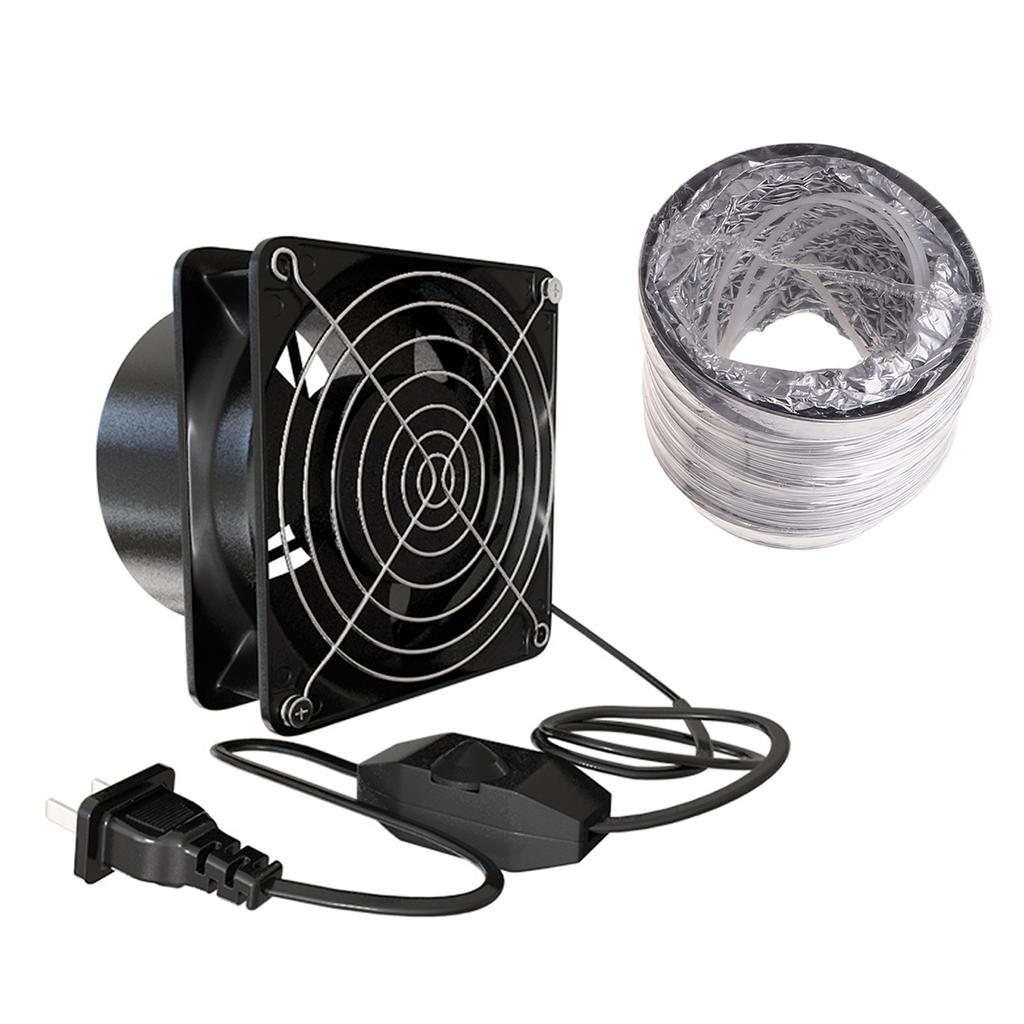 Bathroom Exhaust Fan 220V Wall Mounted Exhaust Fan Low Noise Bathroom Kitchen Garage Air Vent Ventilation with Duct Hose