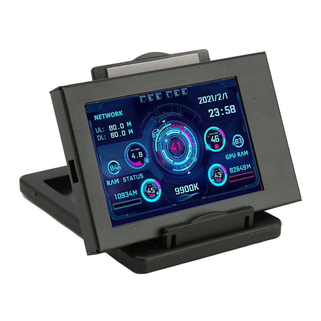 Computer Temp Monitor 3.5 Inch IPS Theme Editor Dimmable Rotatable PC CPU Data Monitor for GPU RAM Time Weather