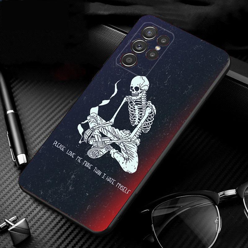 Чехол для телефона Samsung Galaxy S25 S24 S23 S22 S21 Ultra S24 S23 S22 S21 S25 Plus S24 S25 FE Skeleton Art