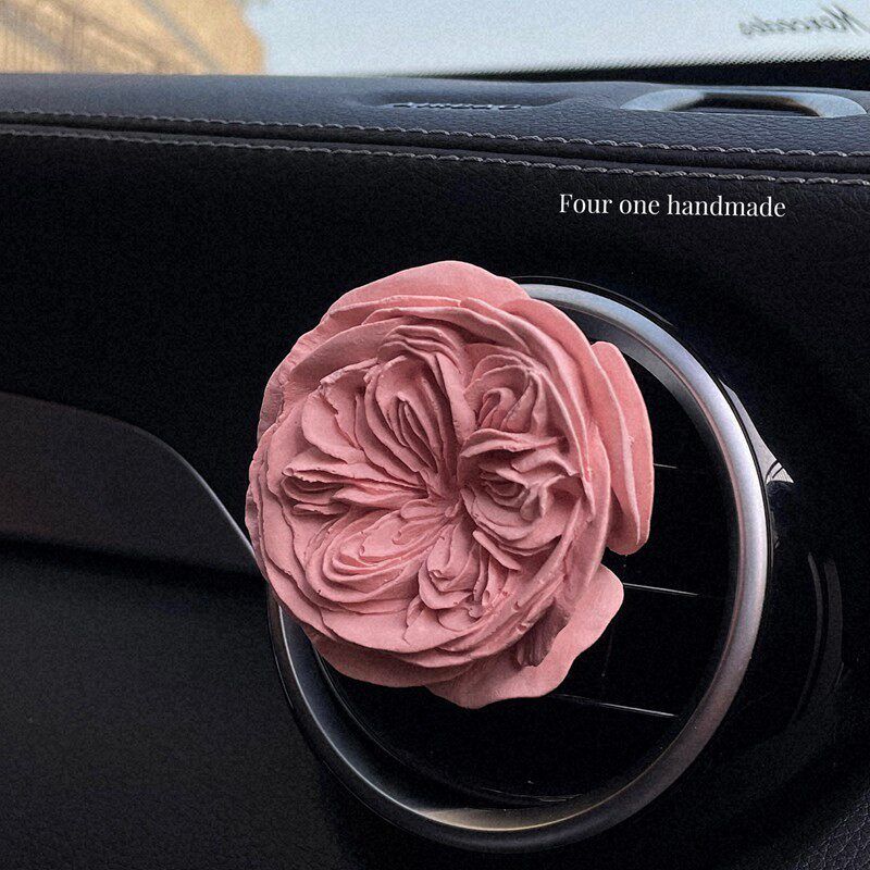 Car Air Freshener Rose Eternal Flower Bouquet Air Vent Decoration Aroma Diffuser Stone Car Fragrance Ornament High-End Gift