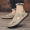 Summer New Outwear Soft Sole Casual Style Baotou Cowhide Men's Shoes Sandals and Slippers