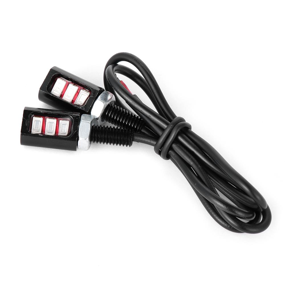 2Pcs Universal Screw Bolt 12V License Number Plate Lamp 3 LED Car Motorcycle Light