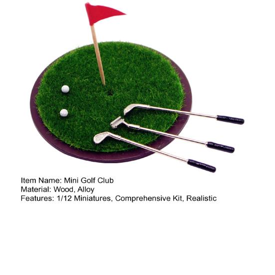 Мини-клюшки для гольфа, набор миниатюрных клюшек для гольфа с мячами для гольфа, флаг 45669, миниатюры