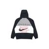 Nike Ветрозащитная спортивная тканая куртка с капюшоном Swoosh с двойным крючком, мужские куртки черного цвета DJ9647-011