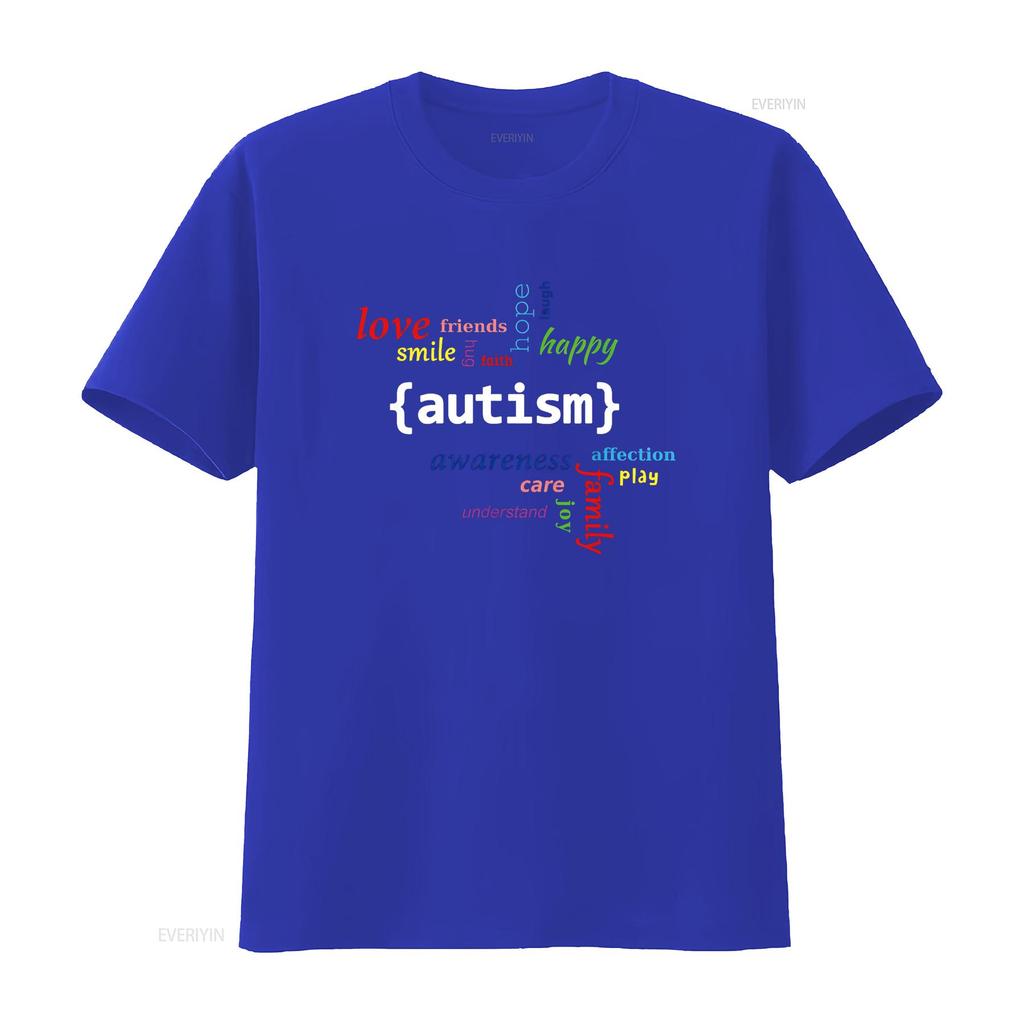 Autism T Shirt Awareness for Kids vintage Washed Breathable Unisex Stretched fashion Slightly Comfortable Casual streetwear