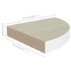 VidaXL Étagères d'angle murales 4 pcs Chêne et blanc 35x35x3,8 cm MDF