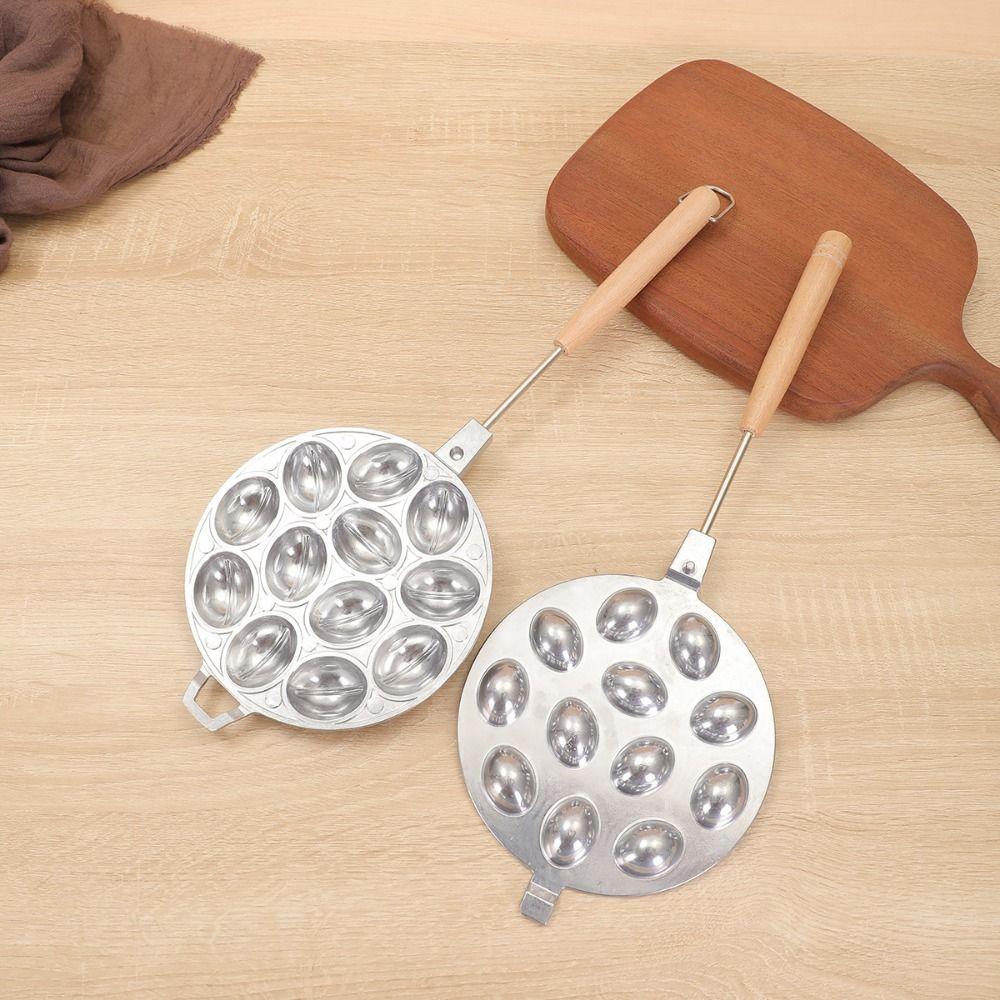 7/12/16 Holes Egg Tart Mold Long Handle Walnut Cookie Maker Mini Muffins Baking Mold Home Bakery
