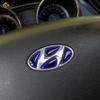Декоративная наклейка на центр руля автомобиля Hyundai Elantra Sonata Lafesta Mistra I30 I40 Accent Tucson Solaris Verna (Эпоксидная)