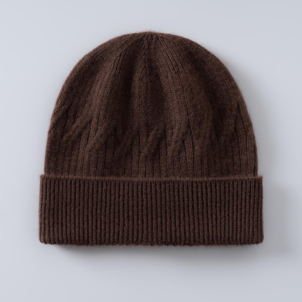 Cashmere autumn and winter new unisex fashion versatile simple warm ear protection cold knitted headhat