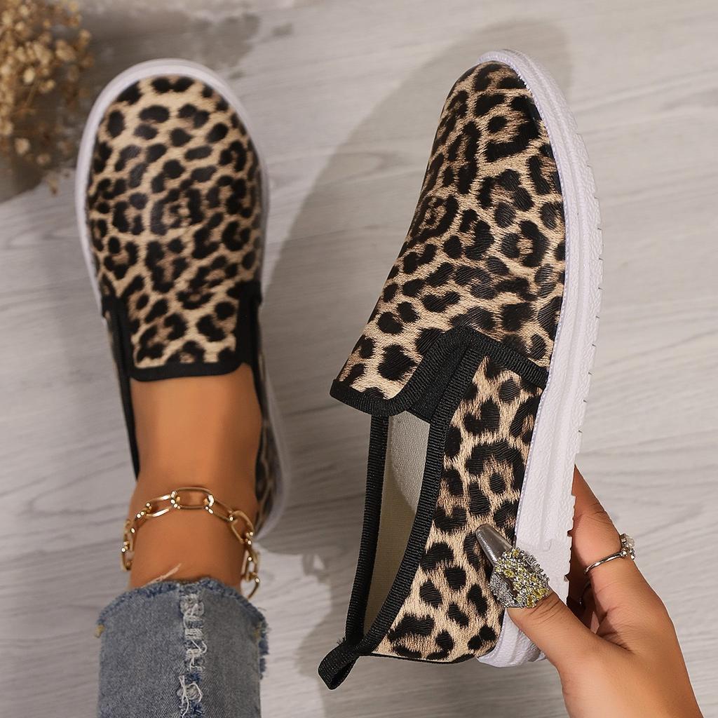 Loafers Flat Leopard Print Elegant Casual Women's Shoes New Comfortable Walking Mujer Zapatos: Wear Resistant Single Shoes