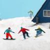 3x 1/64 Scale Ski Figurines,Desktop Figurines Ornament, Hand Painted Resin Miniature Layout for DIY